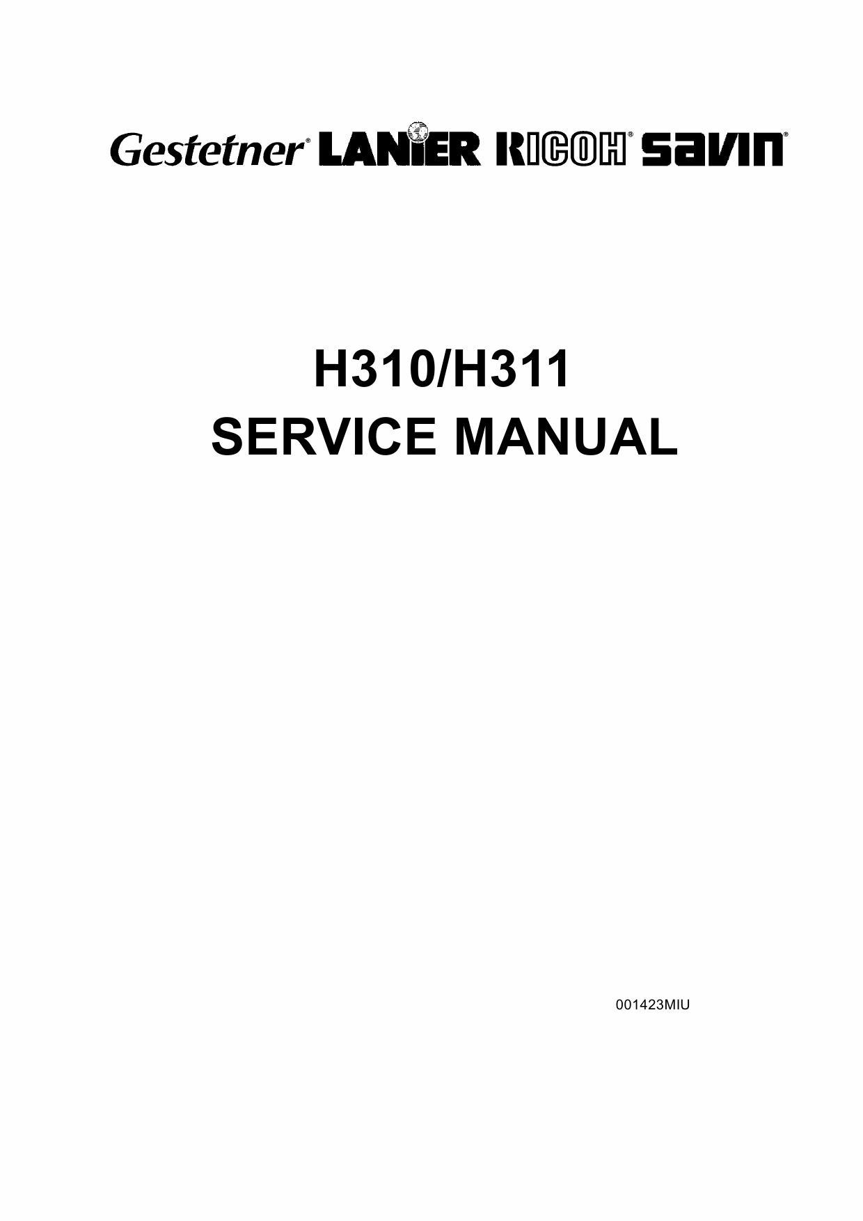 RICOH Fax 5510L 5510nf H310 H311 Service Manual-2